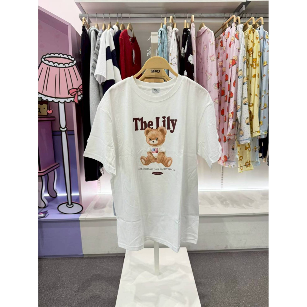 [預購 每周日中午 12:00收單] 2026 韓國 SPAO 熊熊短袖上衣 女款-細節圖3