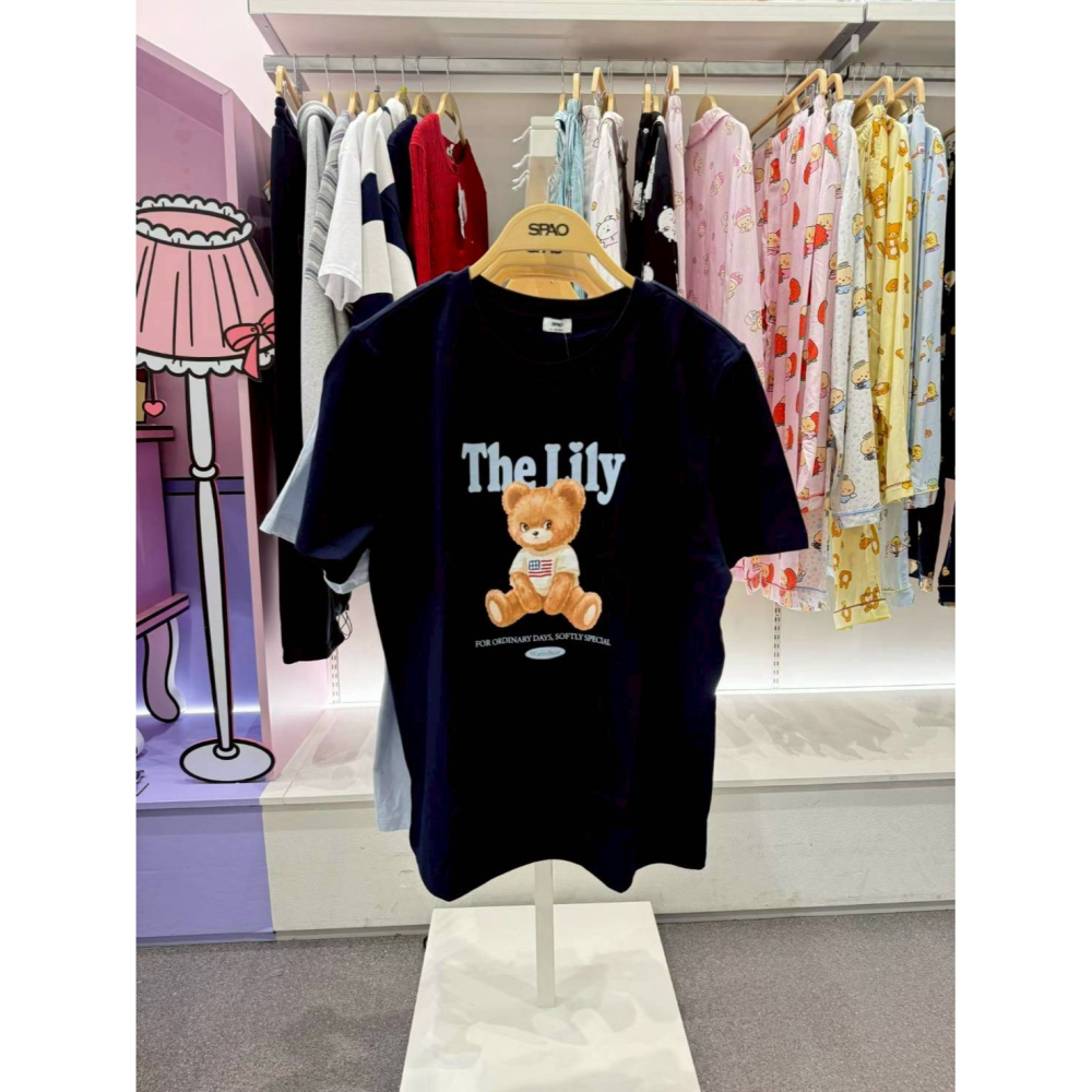 [預購 每周日中午 12:00收單] 2026 韓國 SPAO 熊熊短袖上衣 女款-細節圖4