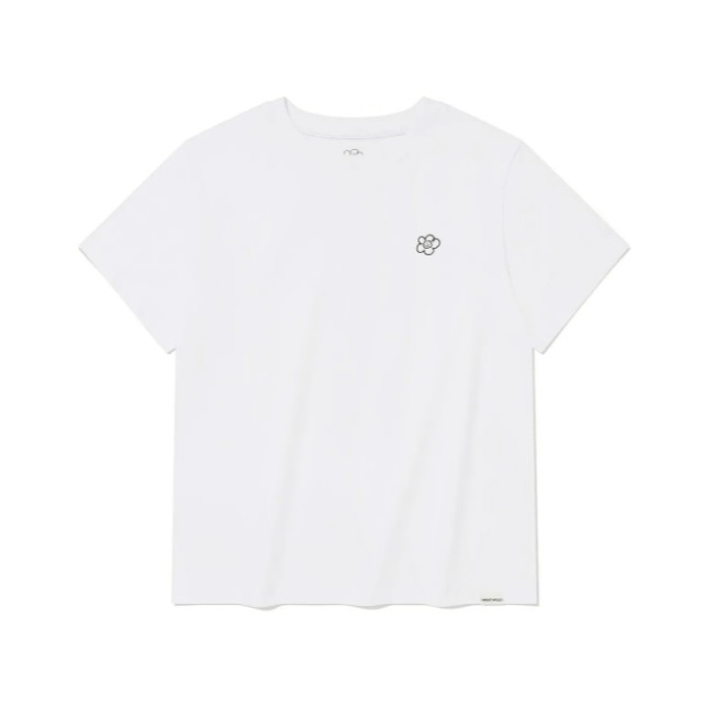 [預購 每周日中午 12:00收單] 2026 韓國 WACKY WILLY  火炬人女款小花短袖1黑+1白套裝組-細節圖3