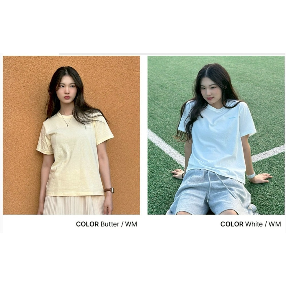 韓國打折ING [預購 每周日中午 12:00收單] 2026 韓國COVERNAT 女款夏季涼感棉短袖上衣 1+1特惠-細節圖5