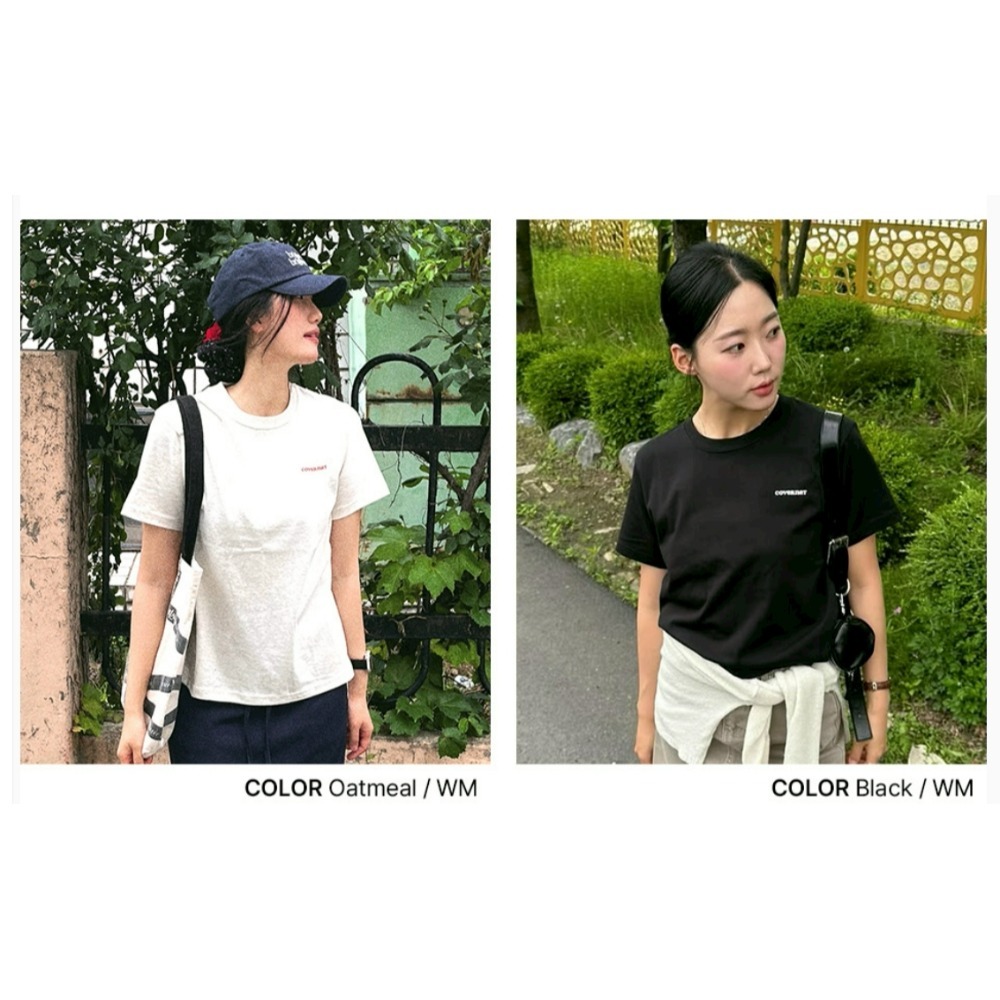 韓國打折ING [預購 每周日中午 12:00收單] 2026 韓國COVERNAT 女款夏季涼感棉短袖上衣 1+1特惠-規格圖11