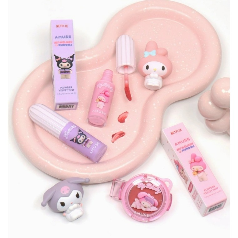 [預購 每周日中午 12:00收單] 2026 韓國  AMUSE X 三麗鷗聯名限量系列 柔霧絲絨唇釉特惠組-細節圖3