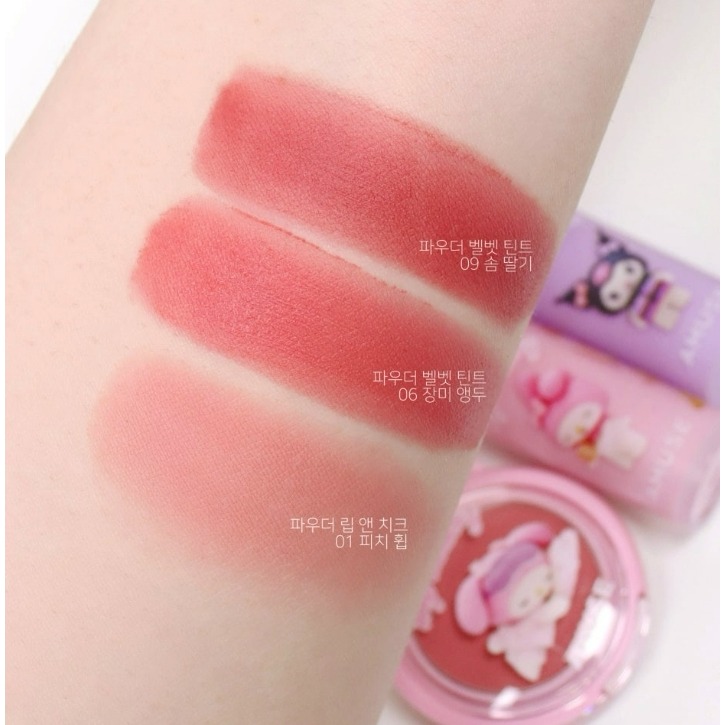 [預購 每周日中午 12:00收單] 2026 韓國  AMUSE X 三麗鷗聯名限量系列 柔霧絲絨唇釉特惠組-細節圖5