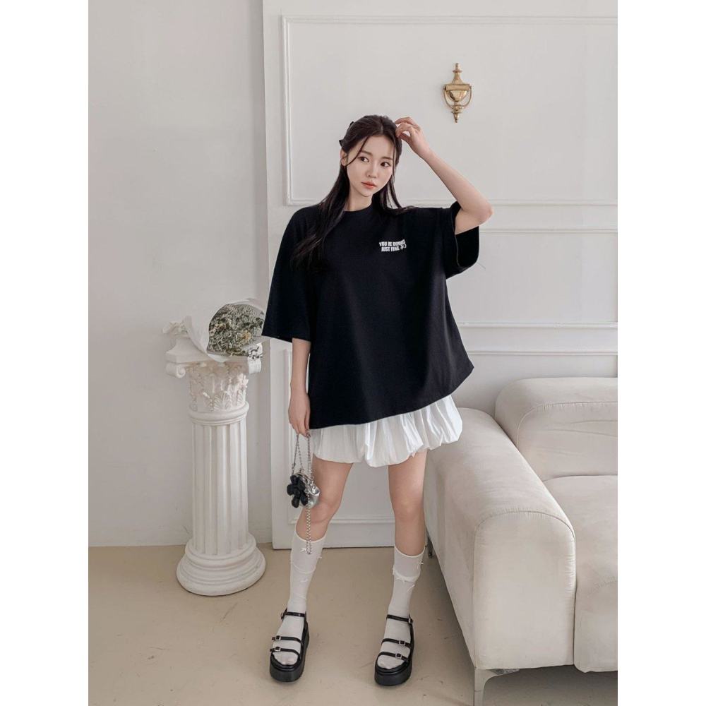 [預購 每周日中午 12:00收單] 2026 韓國 春夏女裝 彩色塗鴉英文上衣-細節圖5