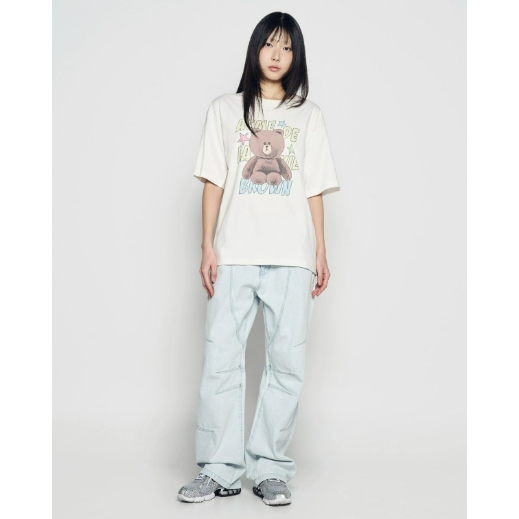 [預購 每周日中午 12:00收單] 2026 韓國 ADLV X LINE 聯名系列短袖上衣(中性)-細節圖5