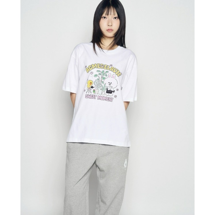 [預購 每周日中午 12:00收單] 2026 韓國 ADLV X LINE 聯名系列短袖上衣-sweet moment-細節圖3