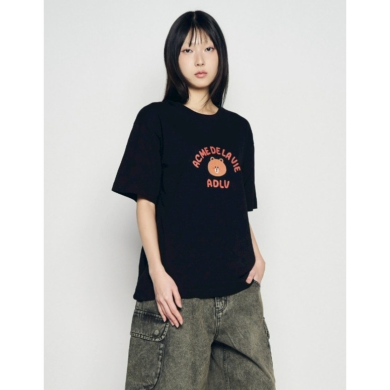[預購 每周日中午 12:00收單] 2026 韓國  ADLV  X  LINE 聯名系列短袖上衣-熊大-細節圖8