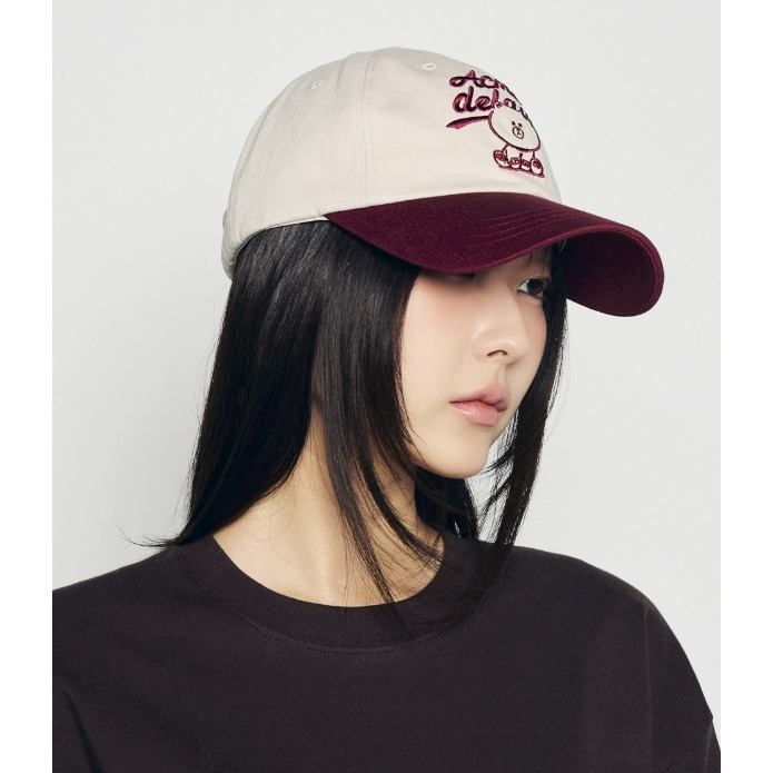 [預購 每周日中午 12:00收單] 2026 韓國 ADLV X LINE 聯名系列 拚色棒球帽-細節圖5