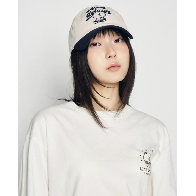 [預購 每周日中午 12:00收單] 2026 韓國 ADLV X LINE 聯名系列 拚色棒球帽-細節圖7