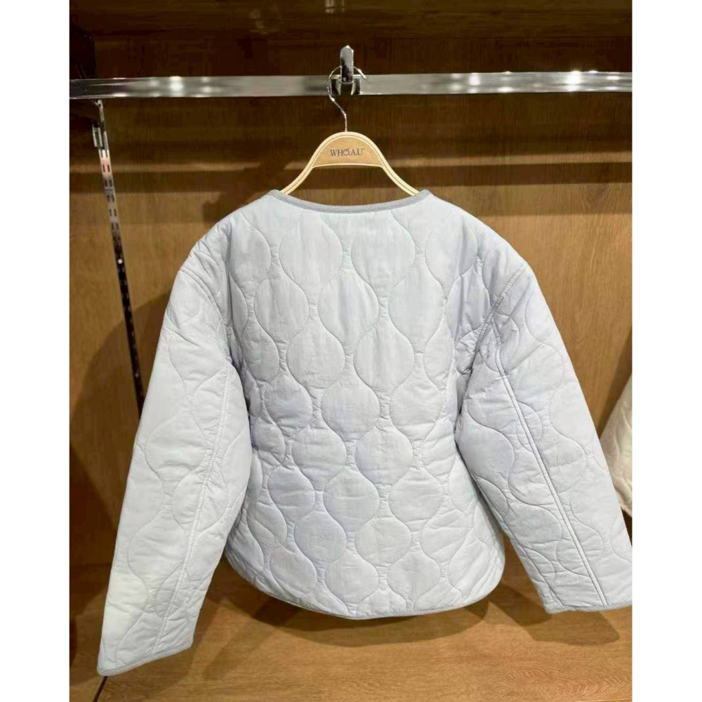 [韓國季末出清特惠][預購 每周日中午 12:00收單] 2026 韓國 WHO.A.U 小熊薄款鋪棉外套-細節圖5