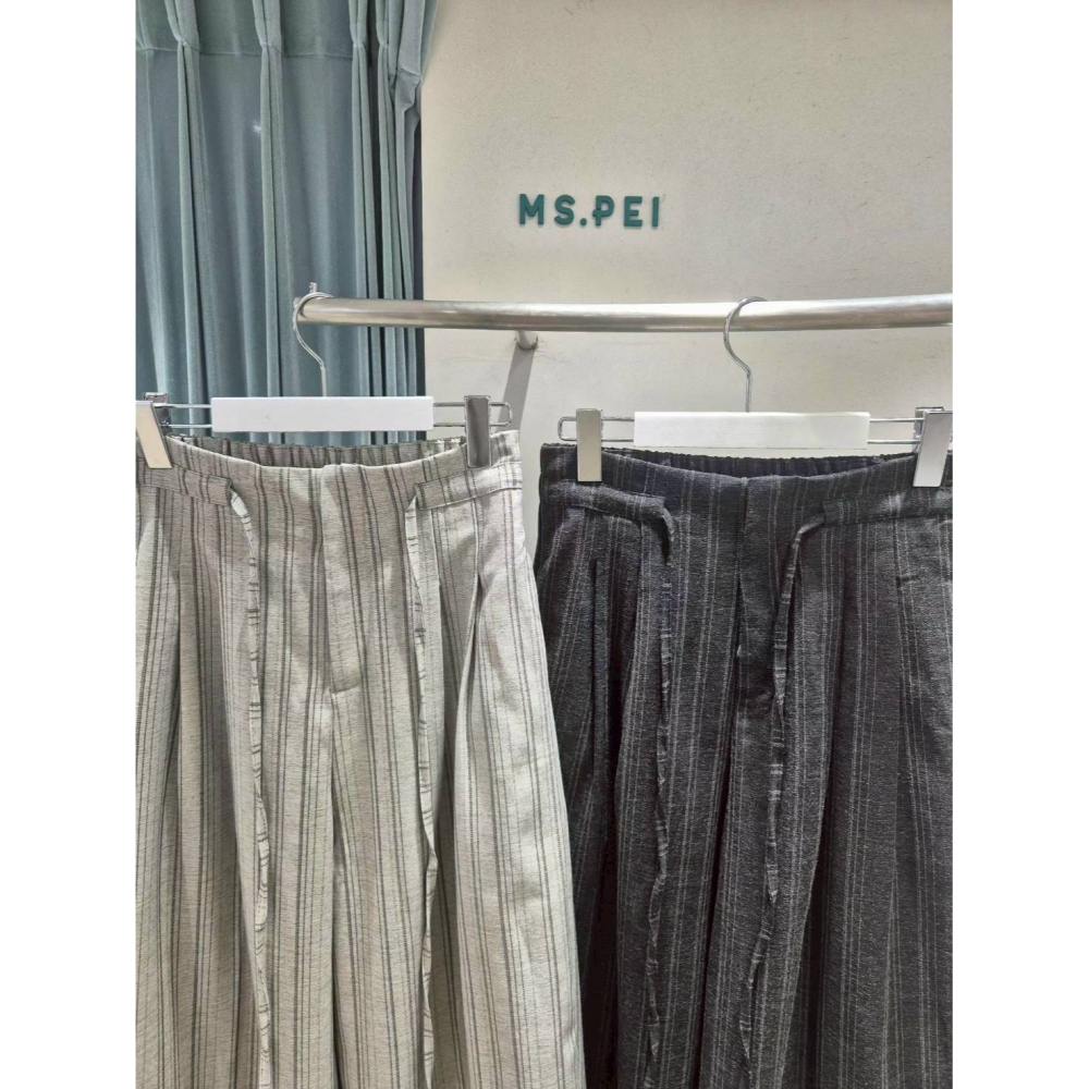 [預購 每周日中午 12:00收單] 2026 韓國 春夏女裝 飄逸綁帶亞麻寬褲-細節圖2