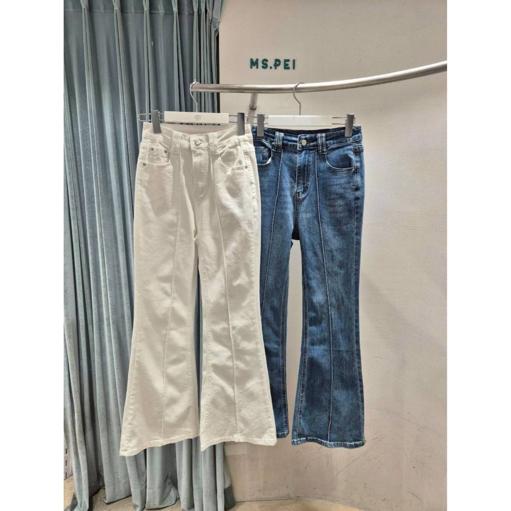 [預購 每周日中午 12:00收單] 2026 韓國 春夏女裝 縫線設計小喇叭牛仔褲-規格圖7