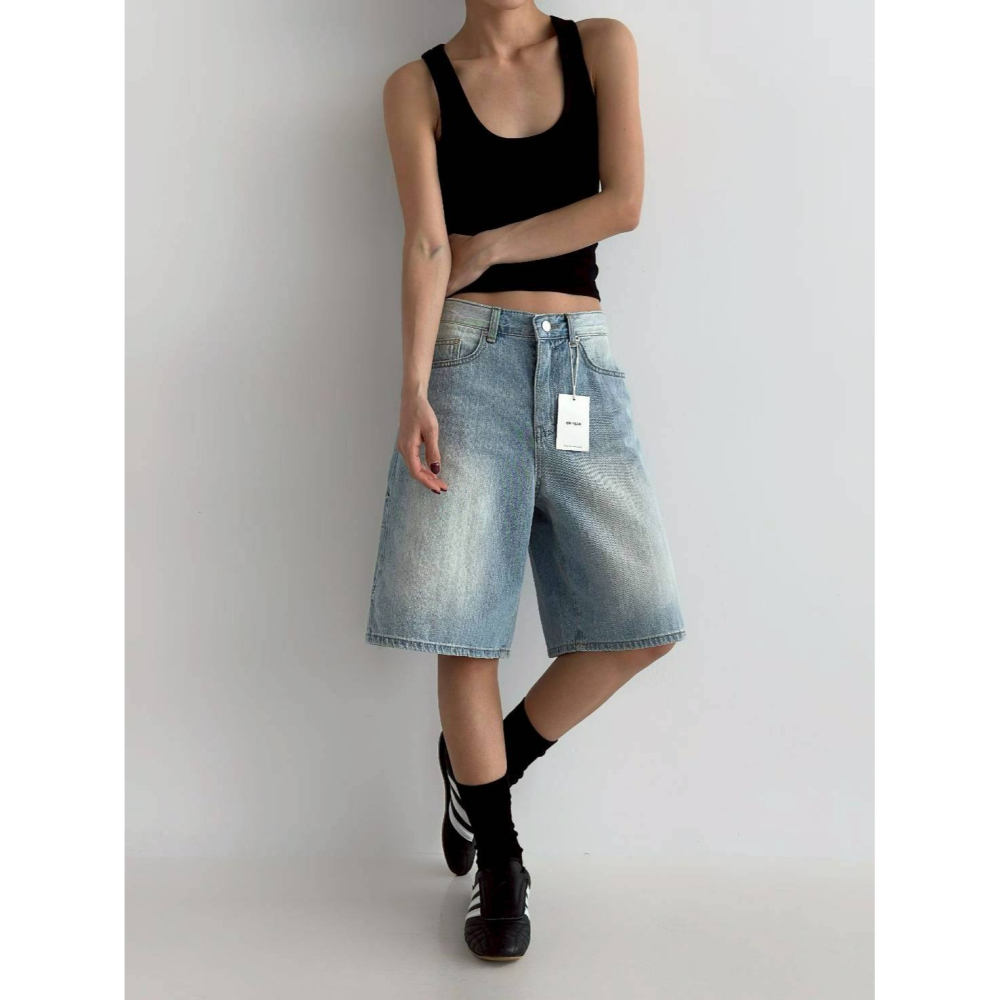 [預購 每周日中午 12:00收單] 2026 韓國 春夏女裝  782 牛仔短褲-細節圖4