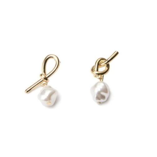 圖片色( knot pearl post earring)