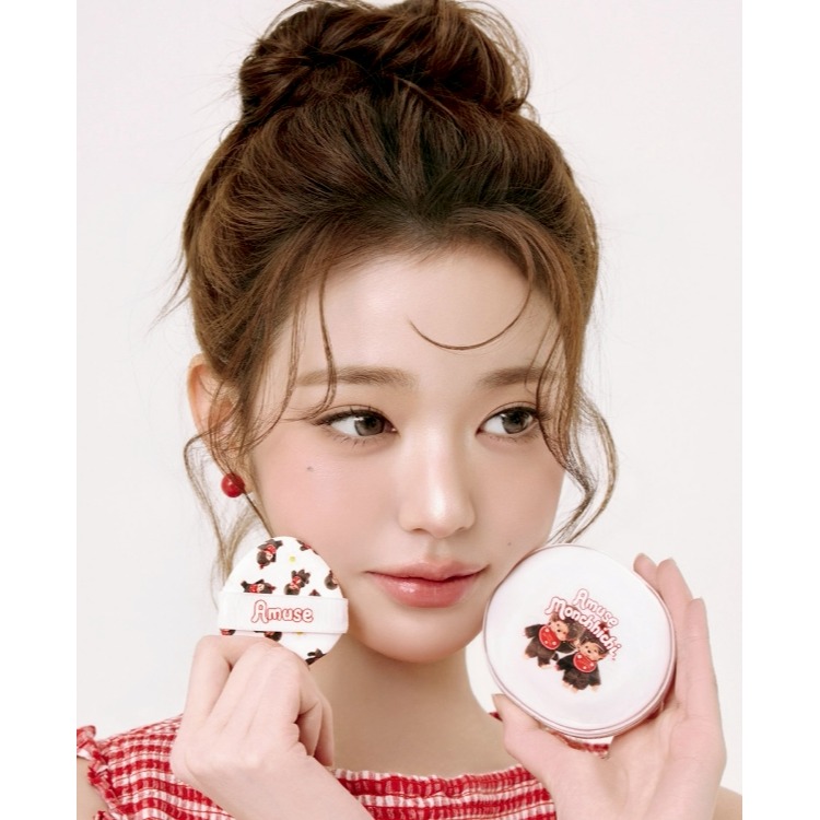 [預購 每周日中午 12:00收單] 2026 韓國  AMUSE × Monchhichi 限量聯名：陶瓷肌完美氣墊-細節圖2