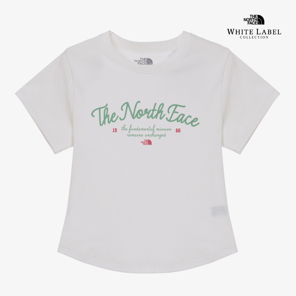 [韓國打折ing][預購 每周日中午 12:00收單] 2026 韓國 NORTH FACE 女款 LOGO英文上衣-米白