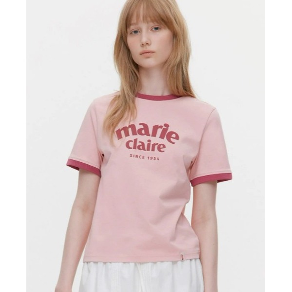 [預購 每周日中午 12:00收單] 2026 韓國 春夏女裝 MARIE CLAIRE  大標LOGO 壓邊上衣-細節圖5