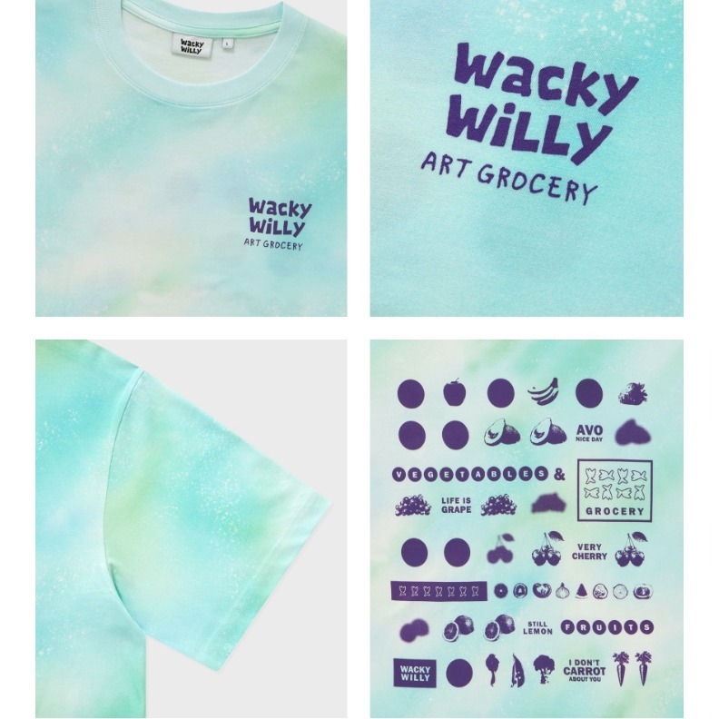 [限時打折ing][預購 2026.08.08 中午 12:00收單] 2026WACKY WILLY LOGO暈染上衣-細節圖4