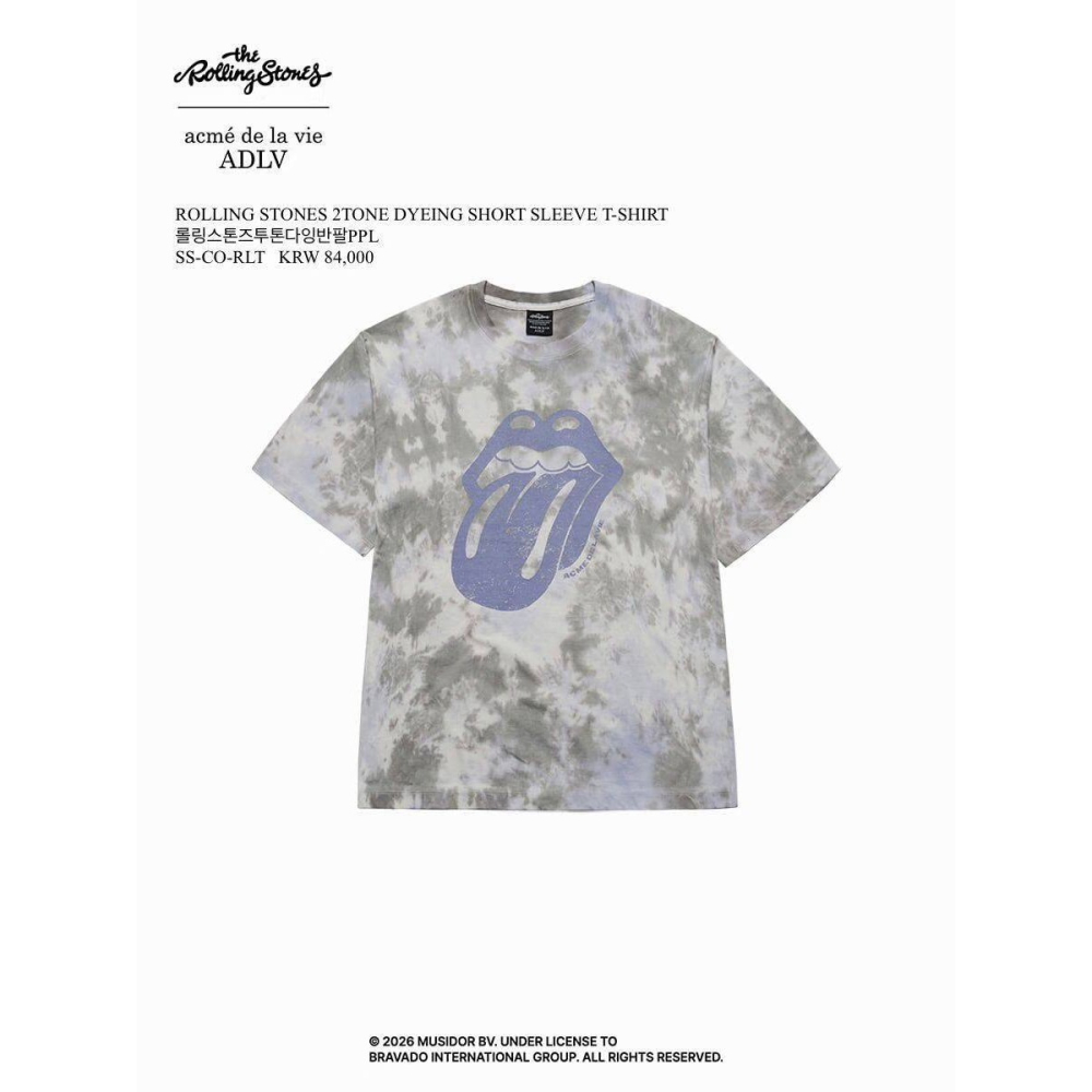 [預購 每周日中午 12:00收單] 2026 韓國 ADLV X ROLLING STONE 滾石聯名系列  吐舌暈染-細節圖4