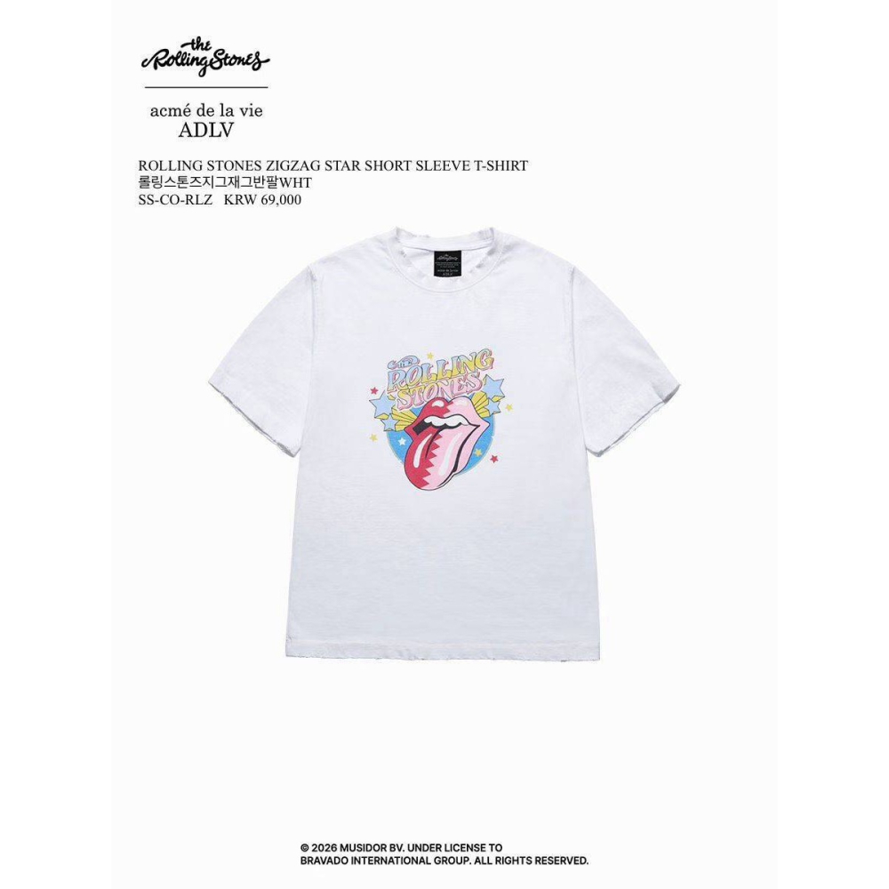 [預購 每周日中午 12:00收單] 2026 韓國 ADLV X ROLLING STONE 滾石聯名系列  多彩吐舌-細節圖2