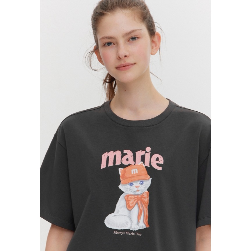[韓國打折ing][預購 每周日中午 12:00收單] 2026 韓國 MARIE CLAIRE 貓咪上衣-細節圖4