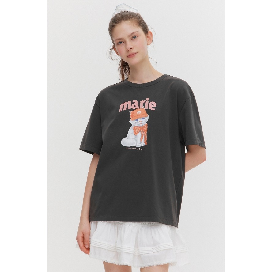 [韓國打折ing][預購 每周日中午 12:00收單] 2026 韓國 MARIE CLAIRE 貓咪上衣-細節圖5