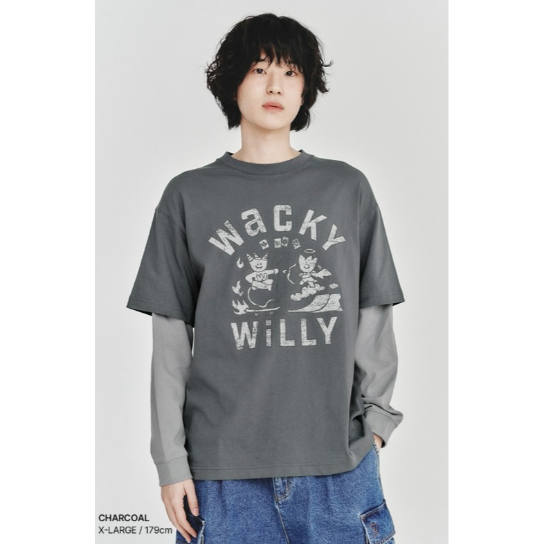 [韓國打折ing][預購 每周日中午 12:00收單] 2026 韓國 WACKY WILLY  中性款火炬人假兩件-細節圖2