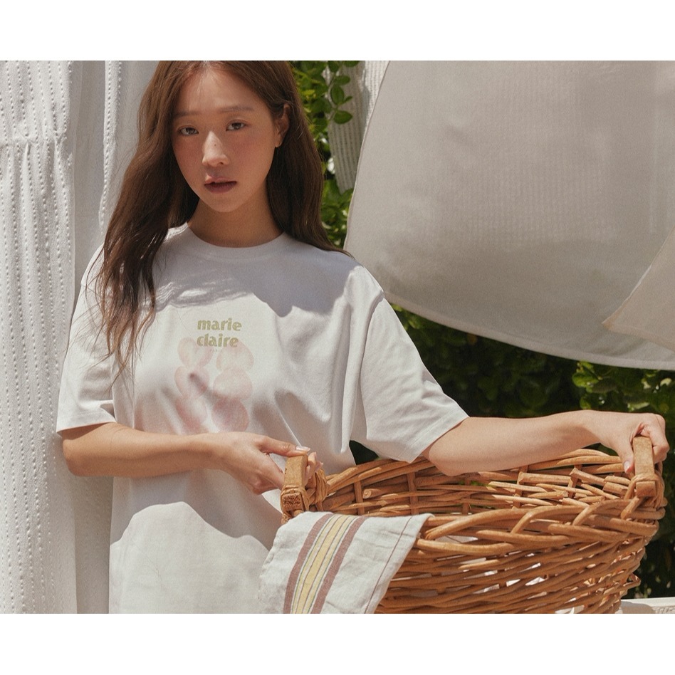 [韓國打折ing][預購 每周日中午 12:00收單] 2026 韓國 MARIE CLAIRE 桃子寬鬆上衣-細節圖3