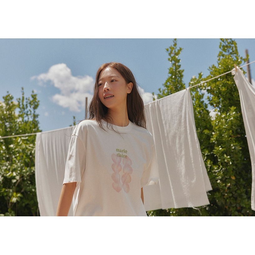 [韓國打折ing][預購 每周日中午 12:00收單] 2026 韓國 MARIE CLAIRE 桃子寬鬆上衣-細節圖4
