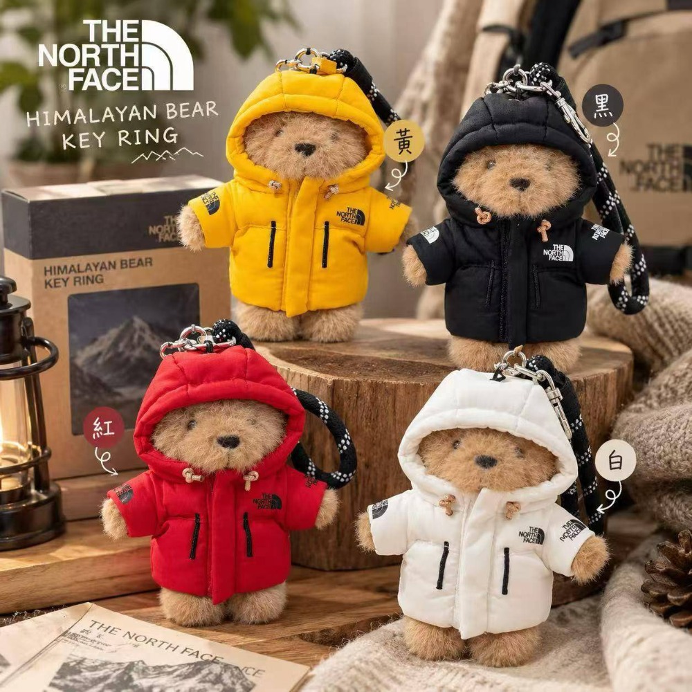 [預購 每周日中午 12:00收單] 2026 韓國 時尚配件 NORTH FACE 熊熊外套吊飾-紅