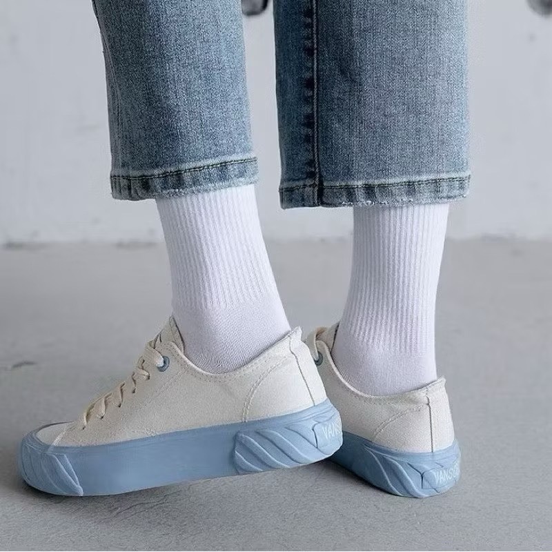 【點點生活】素色中筒襪 女生襪子 學生襪 中筒襪 女襪 襪子男 素色學生襪 白襪 棉襪 襪子 素色襪子-細節圖6