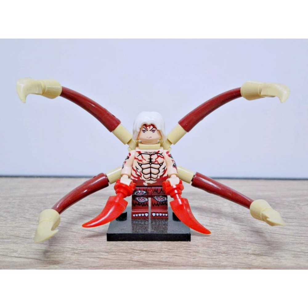 【出清已組積木】 第三方 人偶 鬼滅之刃 鬼 無慘 鬼王 周邊 非 樂高 積木 殺肉 零件 二手 鬼舞辻無慘-細節圖3