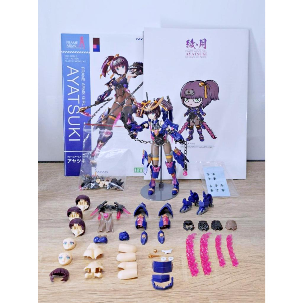 【出清已組模型】 壽屋 FAG 骨裝機娘 綾月 機甲少女 機娘 武士 組裝 模型 素組 1/12 可動 禍月 殺肉-細節圖4