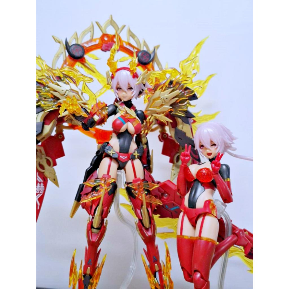 【出清已組模型】 壽屋 女神裝置 皇巫 素戔嗚尊 須佐之男 紅蓮 組裝 完成品 機娘 模型 1/12 可動 雙素體-細節圖6