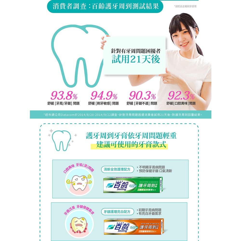 百齡Smiling 護牙周到牙膏-清新全效護理 110gX6-細節圖4