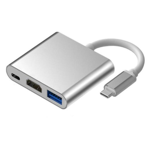 USB3.1 Type-C公 轉 HDMI母+USB+PD 同屏線 轉接線 轉換線 0.15M 15cm