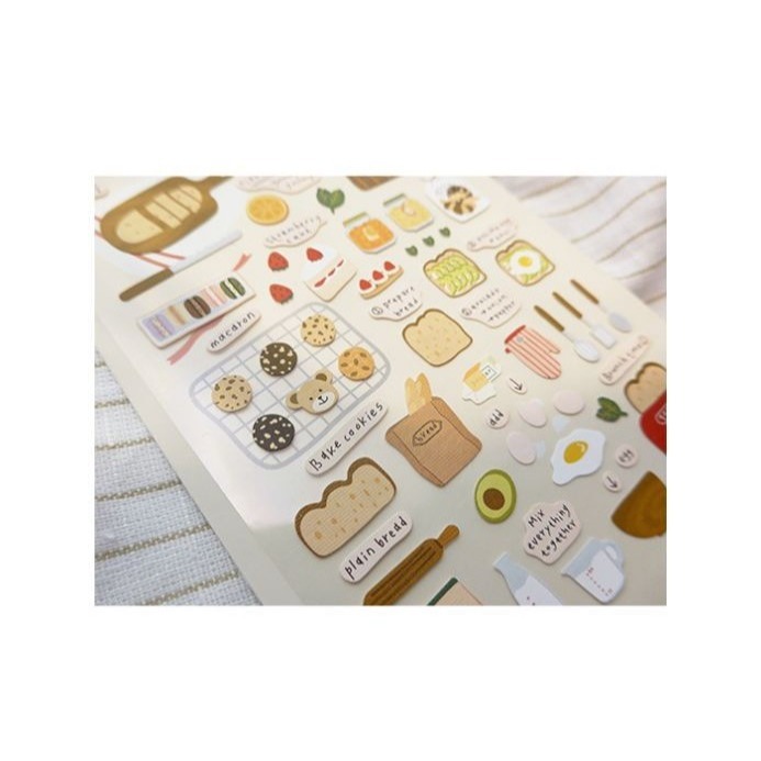 Knock Kncok- 現貨-韓國suatelier貼紙 早餐烘焙手賬素材-細節圖5