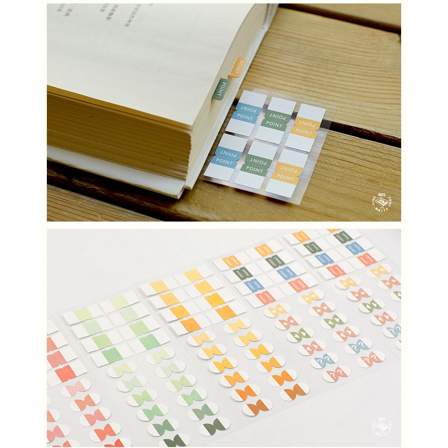 Knock Kncok- 現貨-本字時多漸變標籤索引貼手賬素材貼紙-細節圖3