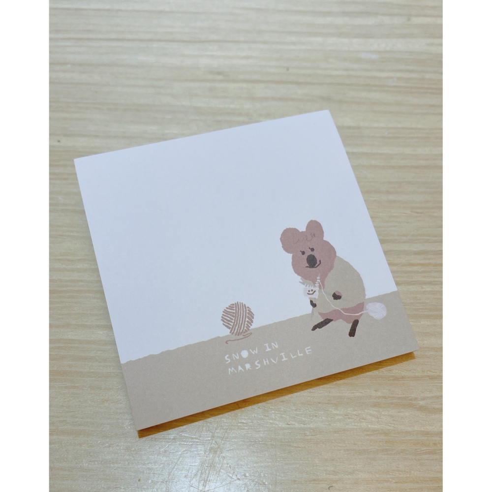 Knock Kncok- 現貨-手繪小熊無黏性便籤本7款-細節圖9