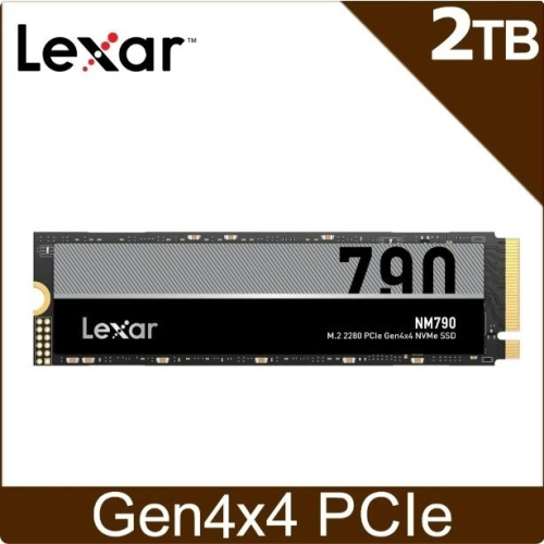 Lexar 雷克沙 NM790 M.2 2280 PCIe Gen4x4 NVMe 2TB - PC/NB/PS5