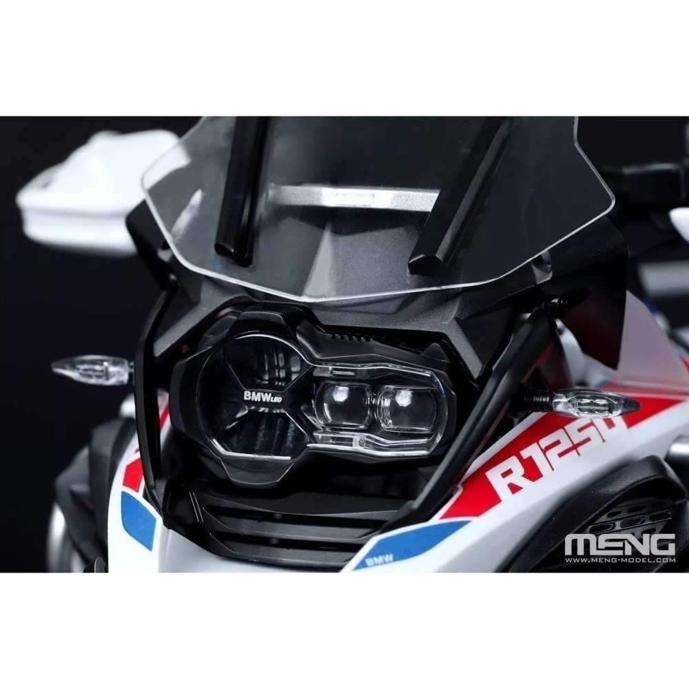 MENG 1/9 MT-005S BMW R1250 GS ADV 水鳥 越野旅行摩托車-悅色版/改裝旅行箱配件-細節圖4
