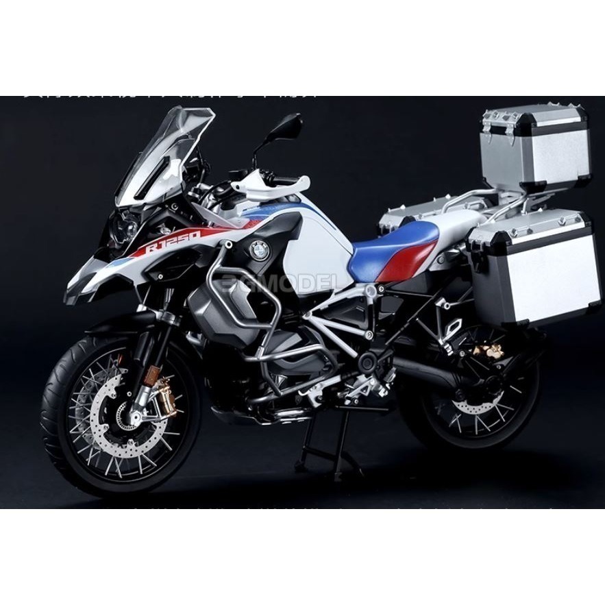MENG 1/9 MT-005S BMW R1250 GS ADV 水鳥 越野旅行摩托車-悅色版/改裝旅行箱配件-細節圖2