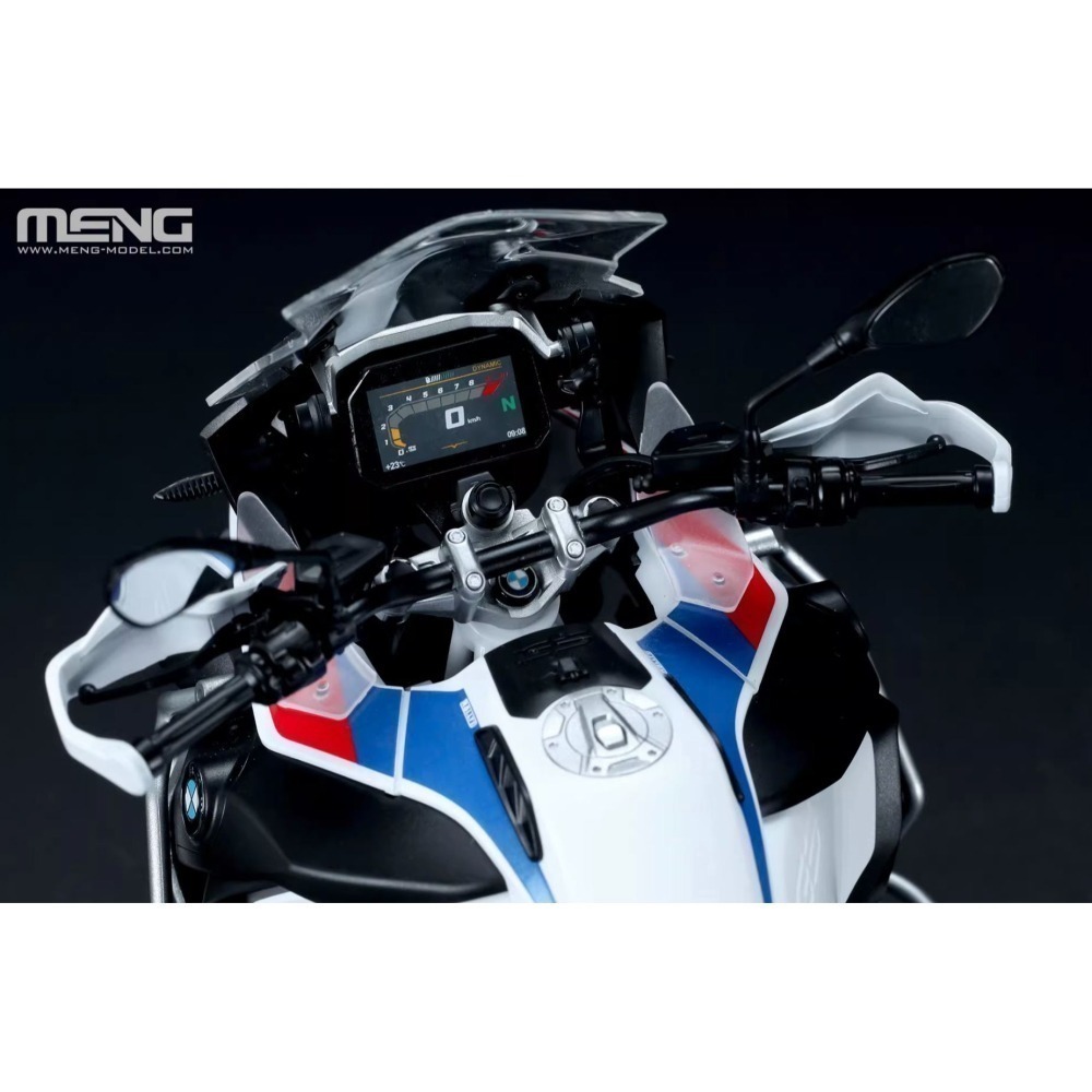 MENG 1/9 MT-005S BMW R1250 GS ADV 水鳥 越野旅行摩托車-悅色版/改裝旅行箱配件-細節圖5