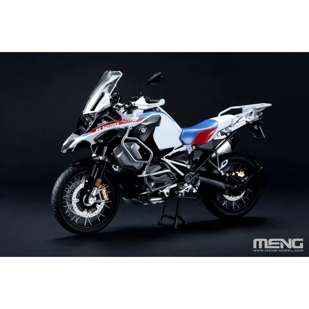 MENG 1/9 MT-005S BMW R1250 GS ADV 水鳥 越野旅行摩托車-悅色版/改裝旅行箱配件-細節圖6