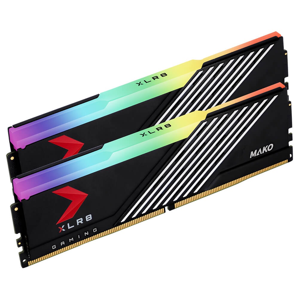 全新 PNY MAKO RGB DDR5 6000 32GB(16Gx2) 桌上型電競記憶體/黑-終身保固-細節圖2