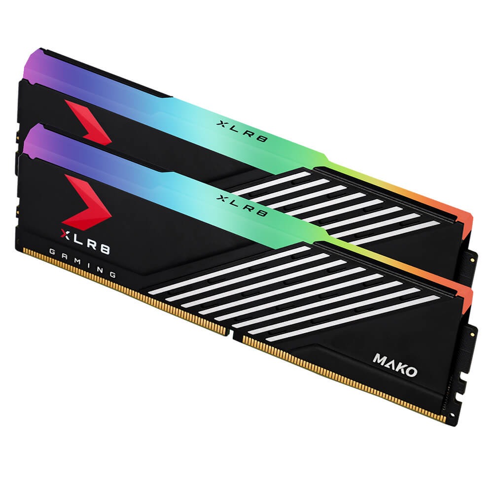 全新 PNY MAKO RGB DDR5 6000 32GB(16Gx2) 桌上型電競記憶體/黑-終身保固-細節圖3