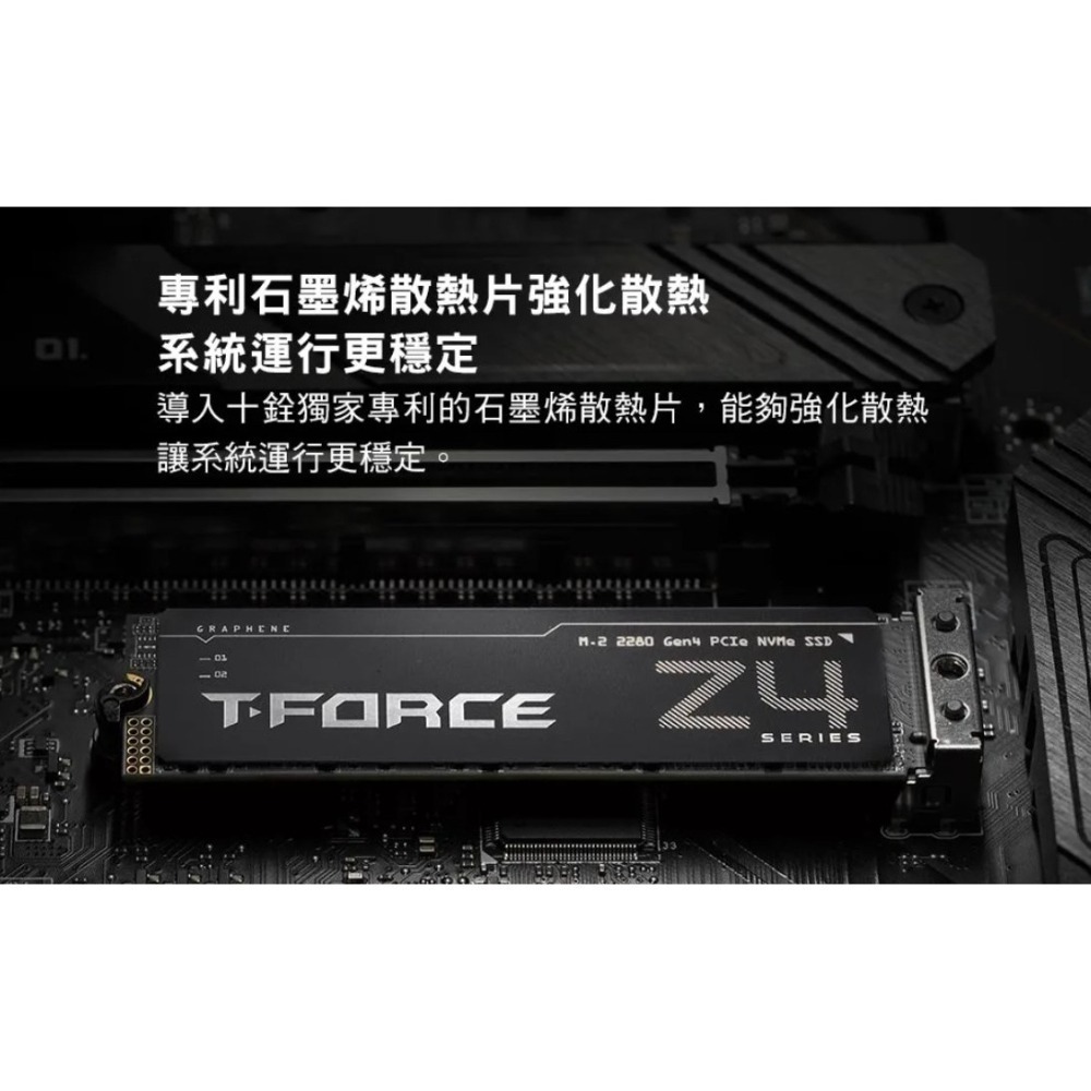 全新 十銓 Team  T-FORCE Z44A7  M.2 PCIe Gen4 NVME SSD 硬碟(TLC顆粒)-細節圖3