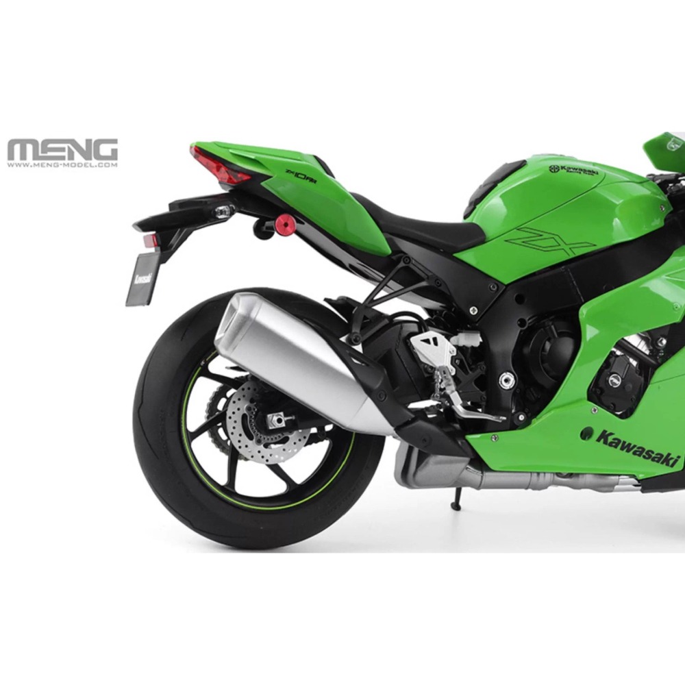 MENG 1/9 川崎 Ninja ZX-10RR 悅色版 (可搭購前可動式金屬前叉改裝件) 組裝模型-細節圖7