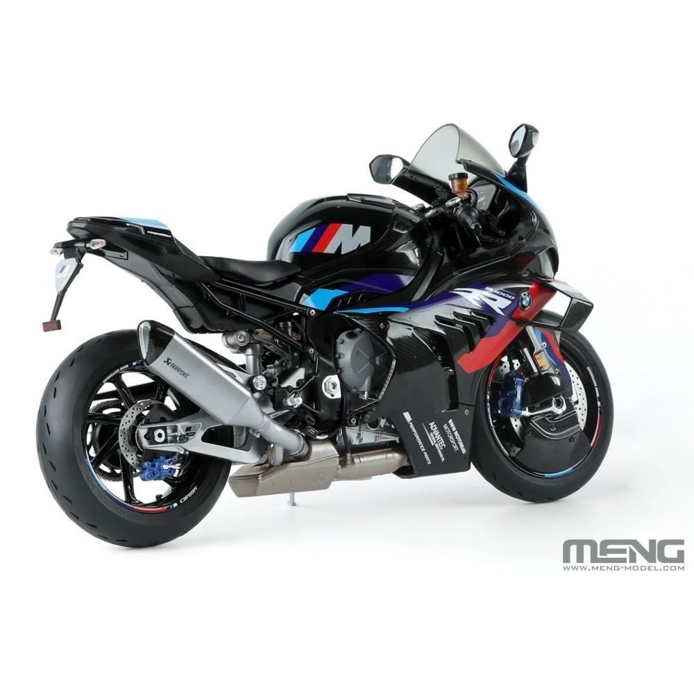 MENG 1/9 MT-009S BMW M 1000RR 摩托車 組裝模型（悅色版）可搭改裝套件-細節圖2