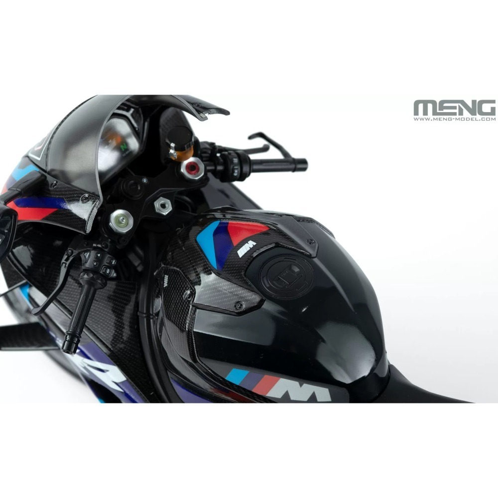MENG 1/9 MT-009S BMW M 1000RR 摩托車 組裝模型（悅色版）可搭改裝套件-細節圖4